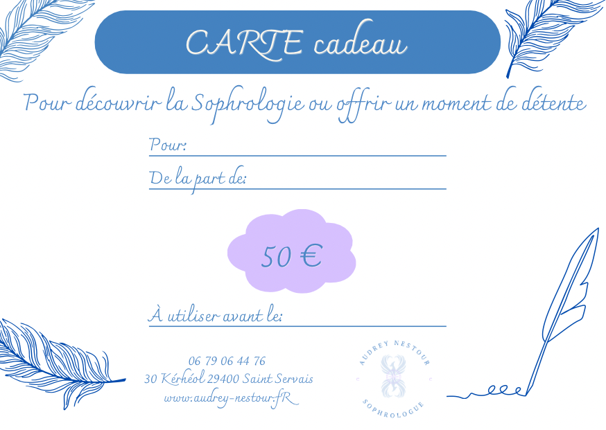 Carte cadeau : 50 €