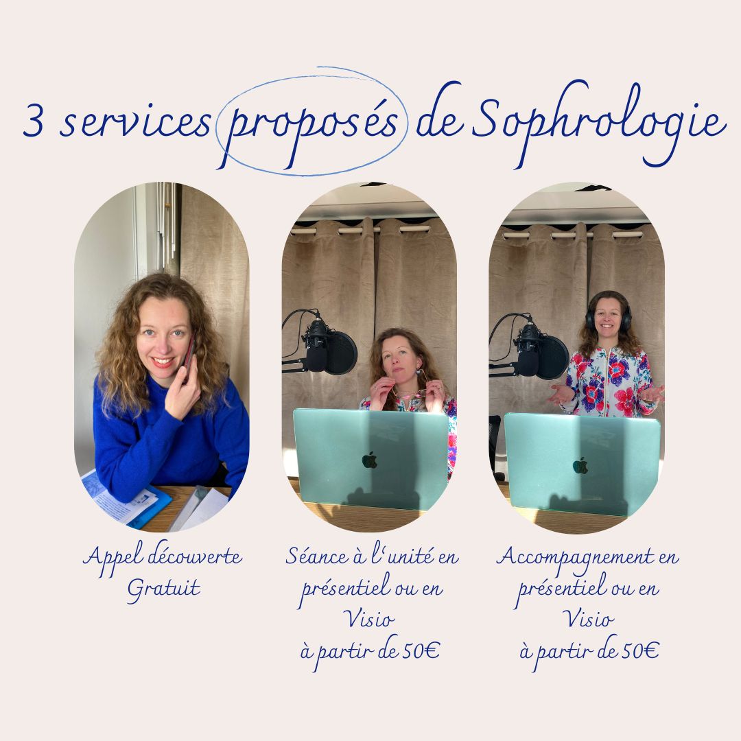 3 services proposés alliant sophrologie et des mouvements oculaires